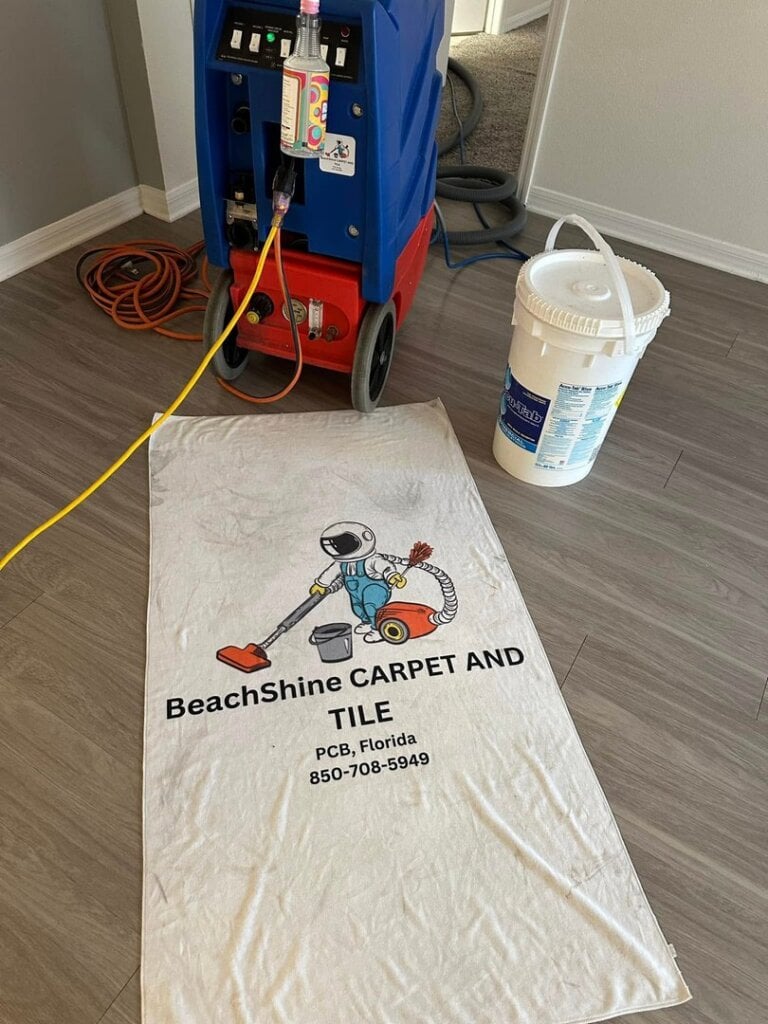 LVP/LVT floor cleaning in Panama City Beach, FL, and nearby areas. Give us a call today for a free quote!